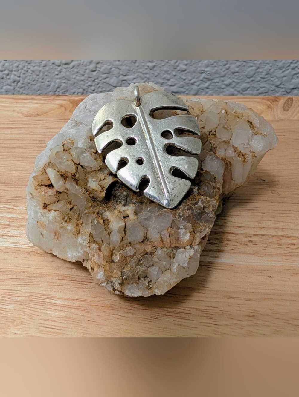 Sterling Silver Monstera Leaf Pendant
